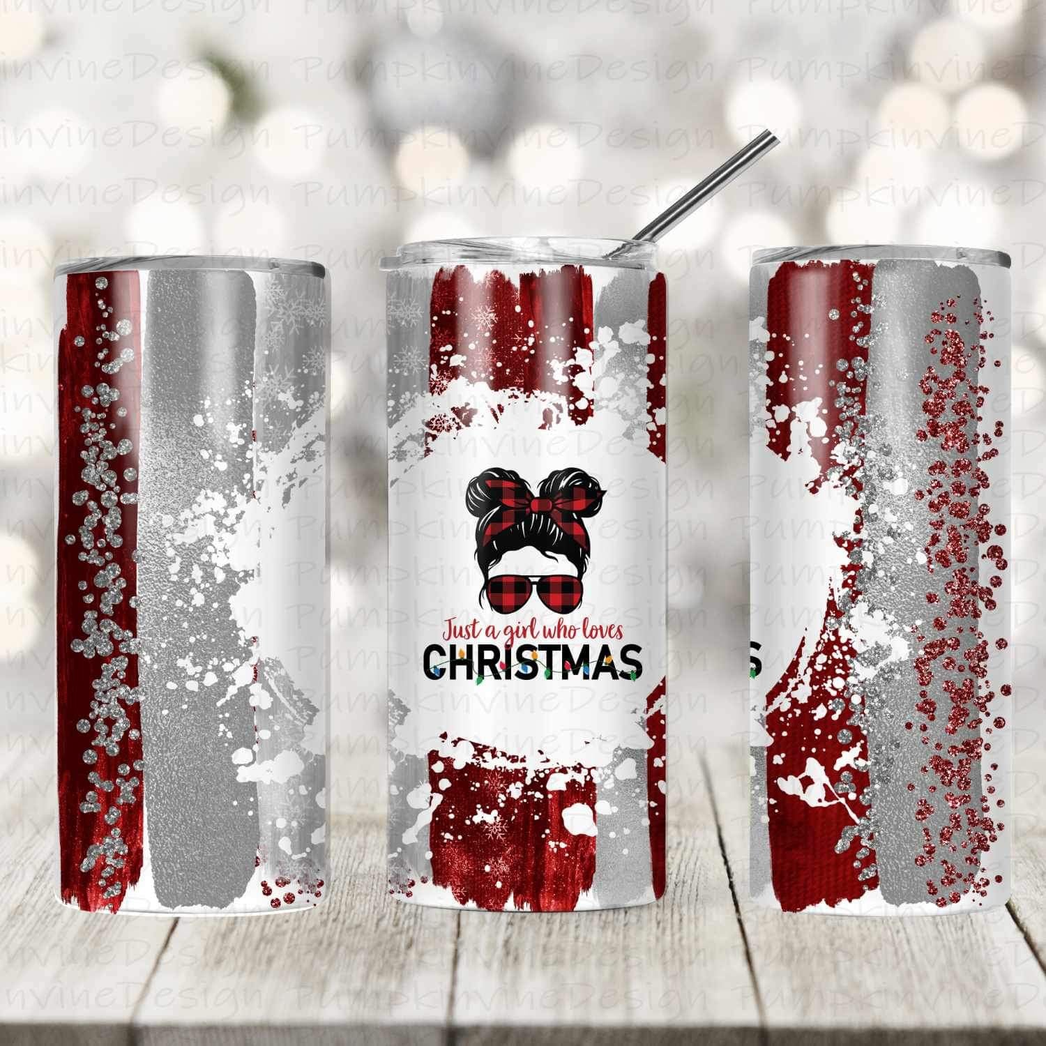 Christmas Deck The Halls Tumbler Red And Black Checkered  Tumbler Enjoy These Tumblers for Drinking Cold Drinks Hot Drinks: Tumblers  & Water Glasses