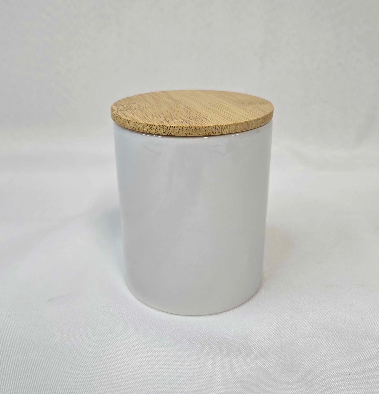 11oz Ceramic Jar w Bamboo Lid - Blank