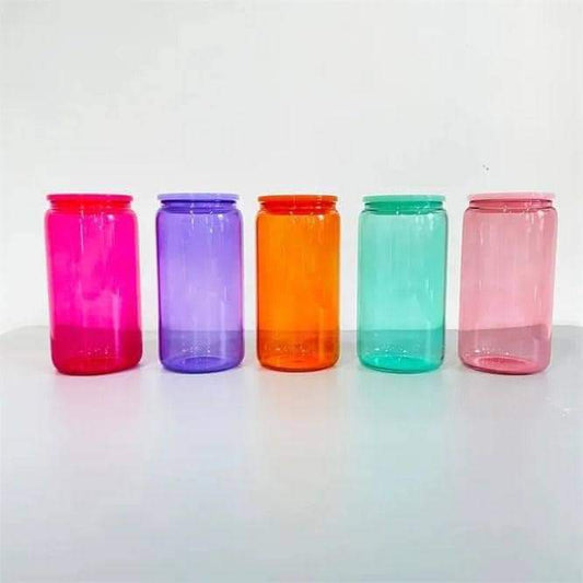 16oz Glass 'Jelly' - Blank for Sublimation